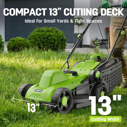 Steelite 13 Inch 1300W Corded Electric Lawn Mower with 30L Bag