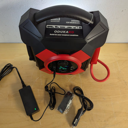 ODUKAKO DM1264 12V Semi Truck Jump Starter, 30000A Peak Heavy Duty Booster with 64000mAh Power Bank & LED