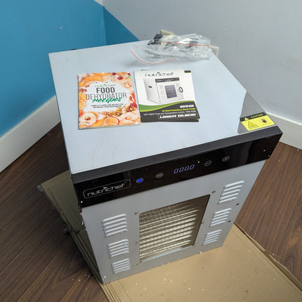 NutriChef Extra Large Food Dehydrator, 16 Stainless Steel Shelves, 1500W Electric Food Dryer for Jerky & Fruit
