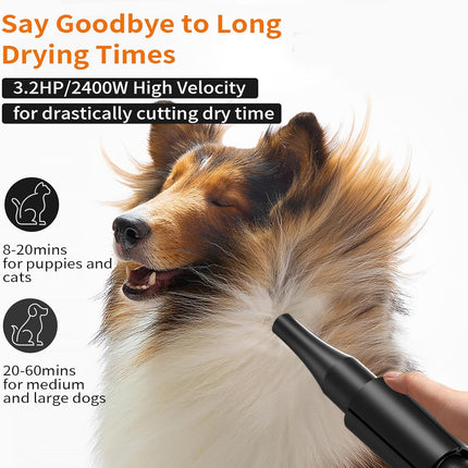 Upgraded Dog Dryer,Quick Dry Dog Grooming Dryer Blower Professional,Noise Reduct