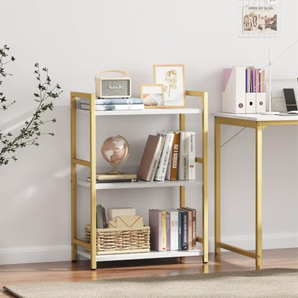 BSONE Small Bookshelf, 3 Tier Book Shelf, Modern Bookcase for Bedroom Living Roo