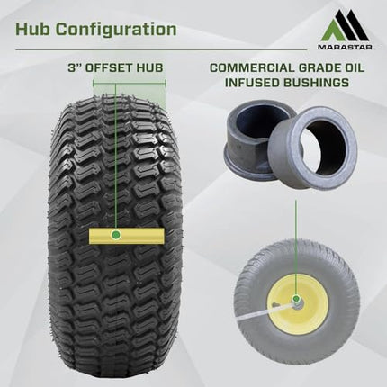 Marastar Front Tire Assembly Replacement, 15" x 6"