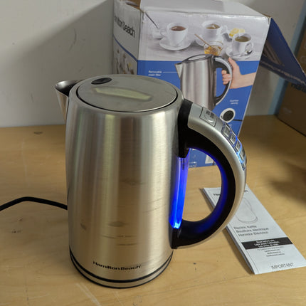 Hamilton Beach Variable Temperature Electric Kettle, 1.7 L, 1500W, 6 Presets, Ke