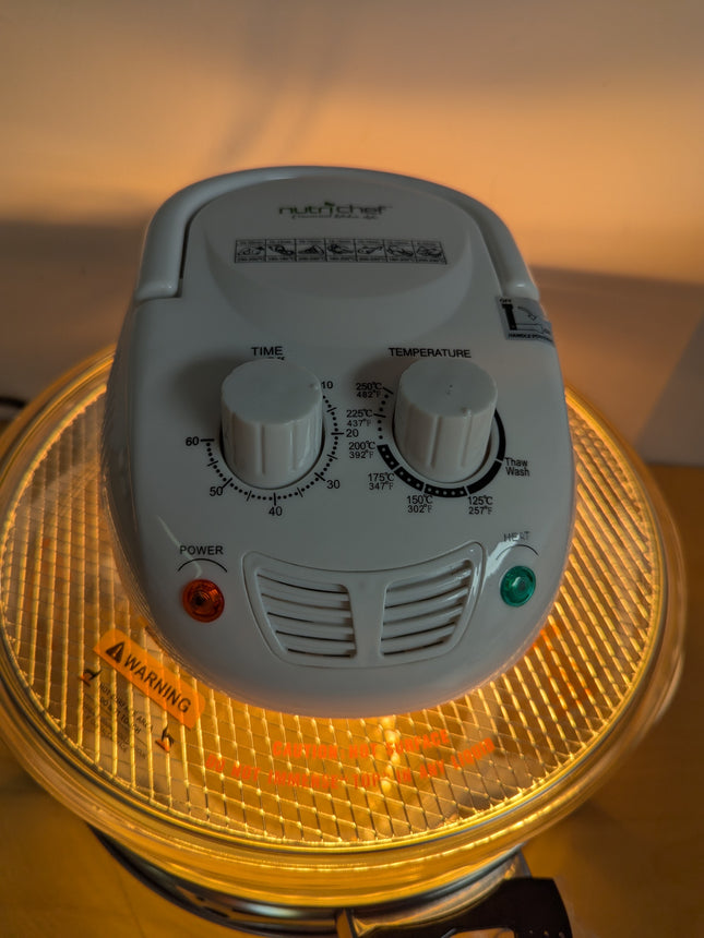 NutriChef Air Fryer, Halogen Infrared Convection Oven - Large 13 Quart Glass Air