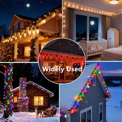 Joomer Christmas String Lights, 65FT 100 LED C9 Color Changing RGB Xmas Tree Lig