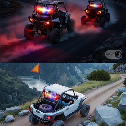 Lupar 30'' UTV LED Chase Light Bar w/ 1.75''-2'' Roll Cage Mount Bracket Rear Ch