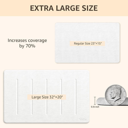 Yolife Stone Bath Mat Large, 32" x 20" Diatomaceous Earth Bath Mat for Bathroom,