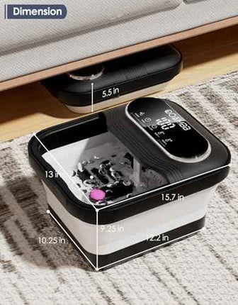 OOAMBB Collapsible Foot Spa with Heat, Bubble, Temperature Control and XL Touch