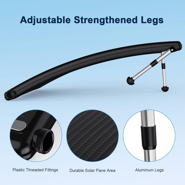 YiViKPE Curve Solar Pool Heater, Made for Above-Ground and Inground Pools, Inclu