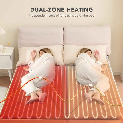 Heated Mattress Pad Queen Size 60 * 80 Inches Comfort Soft Coral Fleece 10 Heati
