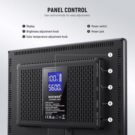 NEEWER 192 LED Video Light Panel, 20W Ultra Thin Bi-Color 3200-5600K with 8000mAh Battery & Cold Shoe Mount