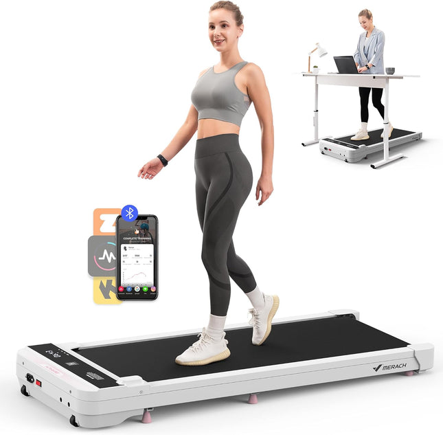 MERACH Walking Pad, Under Desk Treadmill for Home & Office, Small Treadmill with