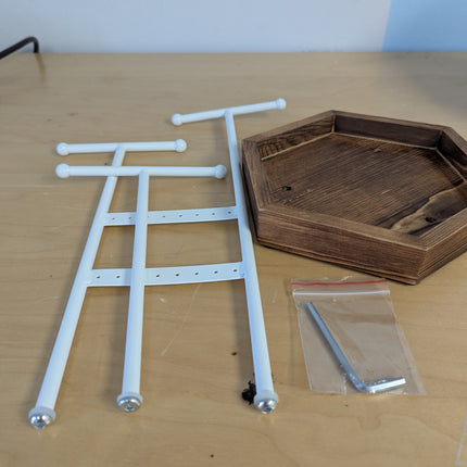 SONGMICS Jewelry Holder, Jewelry Organizer, 4 Independent Zones, Jewelry Display