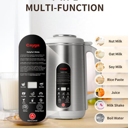 40oz Nut Milk Maker Machine Stainless Steel Soy Milk Maker Homemade Almond, Oat,
