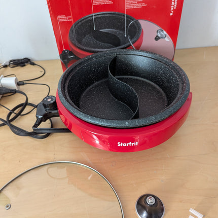 Starfrit The Rock Dual-Sided Electric Hot Pot - 3L - Rock.Tec Non-Stick - Variab
