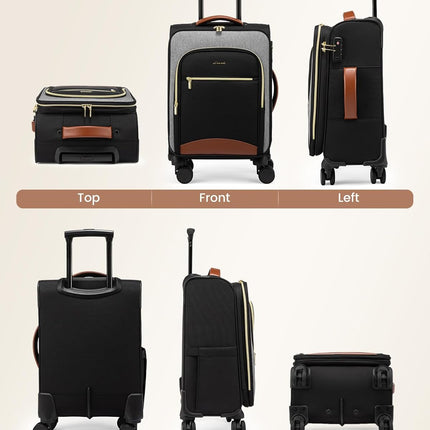 LOVEVOOK Carry On Luggage 22x14x9 Airline Approved with Spinner Wheels, 20 Inch