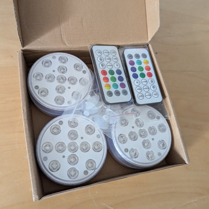 Syxiaola Pool Lights - Submersible LED Lights with Magnet and Suction Cups, 16 C