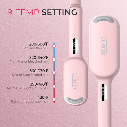 TYMO ROVY Hair Waver Curling Iron, 3-Barrel Ionic Hair Curler with 9 Heat Settin