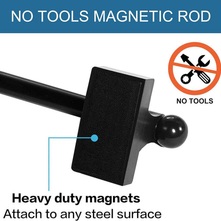 H.VERSAILTEX Magnetic Curtain Rods 2 Pack for Metal Doors and Windows, Multi-Use