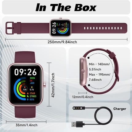 Smart Watch for Men Women with Bluetooth Call, Alexa Built-in, Heart Rate & Slee