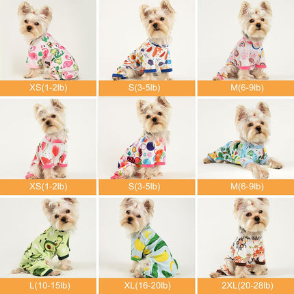 Dog Pajamas Pjs Summer Dog Clothes for Small Dogs Girl - Boy - Medium Size Dogs,