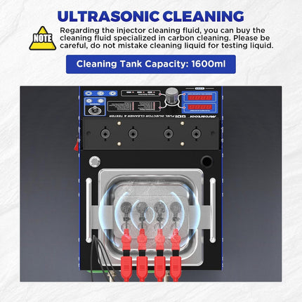 MR CARTOOL V209 GDI Ultrasonic Fuel Injector Cleaner Machine, 4-Cylinder