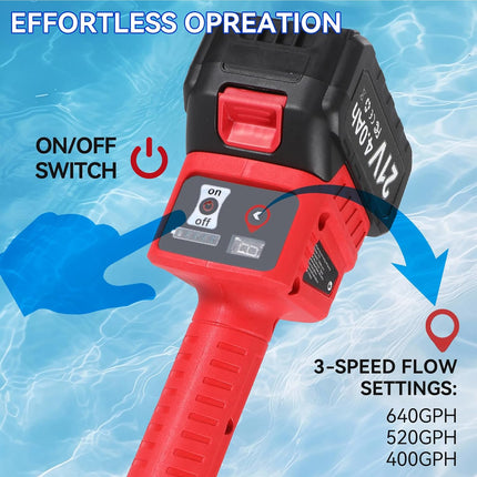 Cordless Brushless Stick Water Transfer Pump with Battery and Charger