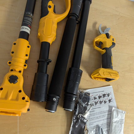 (Tool Only) Cordless Electric Pruning Shears with Telescopic Pole for DeWalt 20V