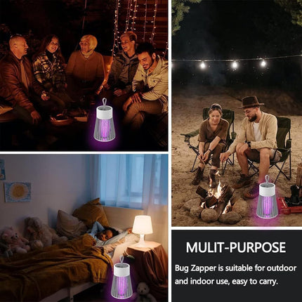 2025 New Mosquito Zapper, 2 in 1 Portable Cordless Camping Lamp, Mute and USB Ch