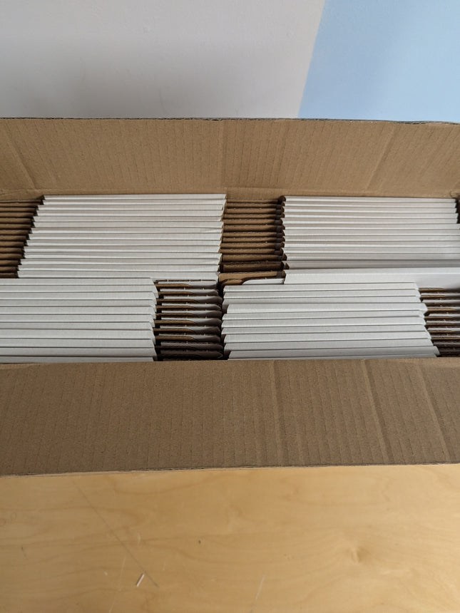 RLAVBL 9x6x2 Shipping Boxes Set of 50, White Corrugated Cardboard Box for Packin