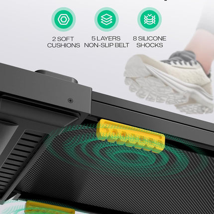 UREVO 2-in-1 Under Desk Walking Pad Treadmill, 4 MPH with 2.5 HP 40 dB Quiet Motor & App Control, 265 lb