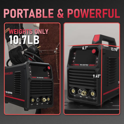 YESWELDER TIG Welder with Pulse 205Amp, Stick/DC TIG/Pulse TIG 3 in 1, 110&220V