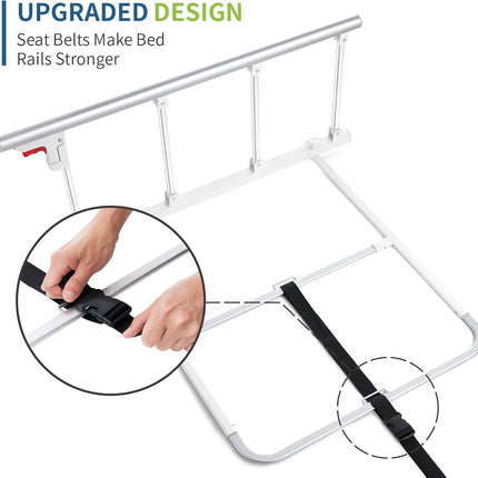 CanFord Bed Rails for Elderly Adults Safety, Folding Bedside Assist Rail Handle,