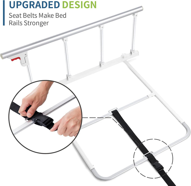 CanFord Bed Rails for Elderly Adults Safety, Folding Bedside Assist Rail Handle,