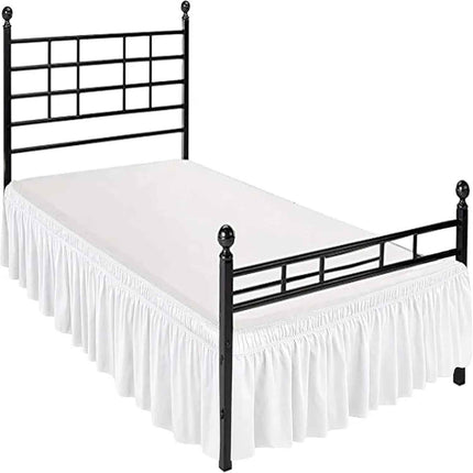 Wrap Around Bed Skirt Queen Size Wrap Around Bed Skirt with Split Corners 15" Dr