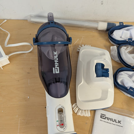 Enhulk PC15 Cordless Pool Vacuum for Above Ground Pools, 13.4in Wide Head