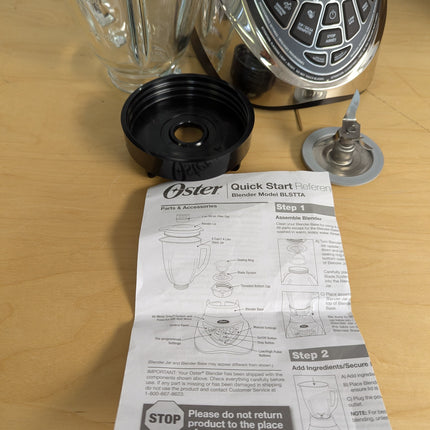 FOR PARTS Oster Pro 500 Blender with 2 Pre-Programmed Settings and 6-Cup Glass J