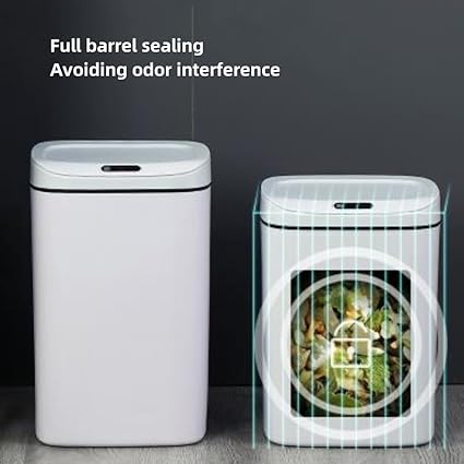 Smart Bin with Intelligent Sensor,Automatic Bathroom Can with Smart Lid, Easy an
