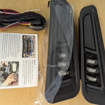 MOVOTOR Fog Lights with Sequential Amber Turn Signal DRL Bumper Fog Driving Ligh