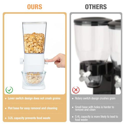 Tokokimo Cereal Dispenser Countertop – 3.2L Cereal Storage Containers Dispenser