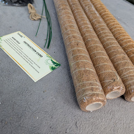 4 Pack 80 Inch Stackable Moss Poles for Climbing Plants- Large Moss Pole for Mon