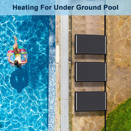YiViKPE Curve Solar Pool Heater, Made for Above-Ground and Inground Pools, Inclu