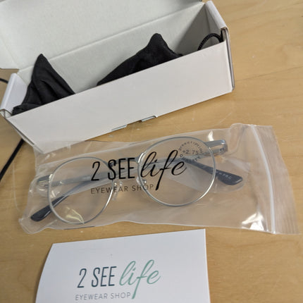 2SeeLife Round Metal Wire Rimmed Reading Glasses for Men & Women – Medium–Wide F
