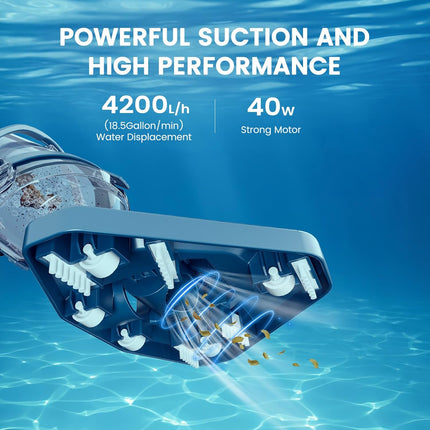 Enhulk Rechargeable Handheld Cordless Pool Vacuum for Above Ground Pool and Ingr