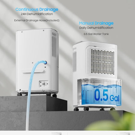 Dehumidifier for Home Basement Max 34 Pint 2500 Sq.Ft Small Quiet Portable Dehum
