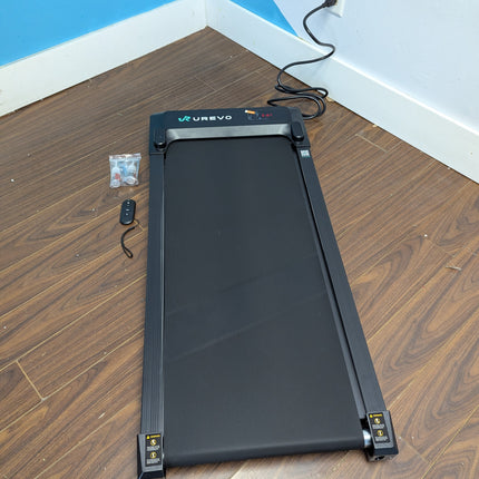 UREVO 2-in-1 Under Desk Walking Pad Treadmill, 4 MPH with 2.5 HP 40 dB Quiet Motor & App Control, 265 lb