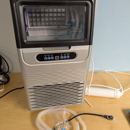 100LBS/24H Commercial Ice Maker Machine, Dual Water Inlet Undercounter or Freest