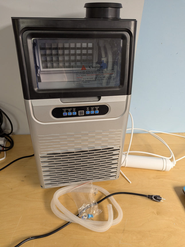 100LBS/24H Commercial Ice Maker Machine, Dual Water Inlet Undercounter or Freest