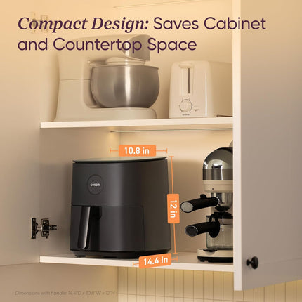 COSORI Air Fryer 5Qt(4.7L), 9-In-1 Less Oil Airfryer Oven, UP to 450℉, Quiet Ope