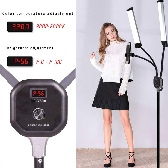 GSKAIWEN 50W Dimmable LED Video Light with Tripod Bag Photography Lighting Kit f